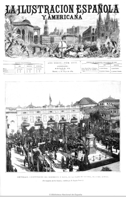 Inauguración Monumento a Daóiz La I. E. y A. 13:05:1889